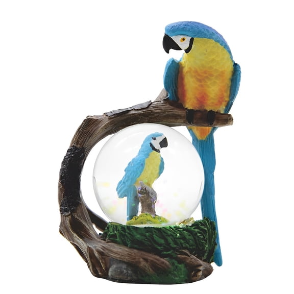 FC Design 4.25"H Blue Parrot Glitter Snow Globe Statue Sculpture Ornament Decoration Home/Room Decor and Unique Gift Ideas for Housewarming, Holidays and Birthdays