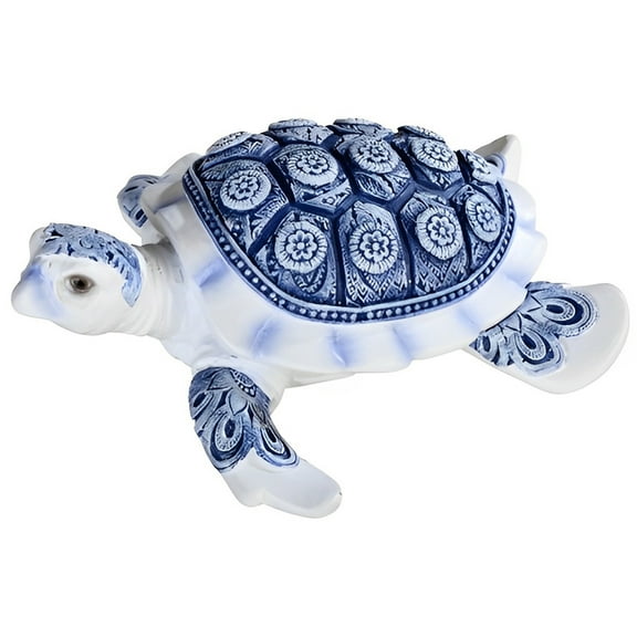 FC Design 4.25"W Blue and White Sea Turtle Figurine Statue Sculpture Ornament Decoration Home/Room Decor and Unique Gift Ideas for Housewarming, Holidays and Birthdays