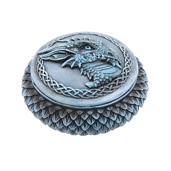 FC Design 4.25"W Teal Dragon Trinket Box Statue Sculpture Ornament Decoration Home/Room Decor and Unique Gift Ideas for Housewarming, Holidays and Birthdays