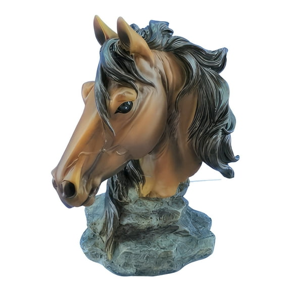 FC Design 4.5"H Brown Horse Bust Figurine Statue Sculpture Ornament Decoration Home/Room Decor and Unique Gift Ideas for Housewarming, Holidays and Birthdays