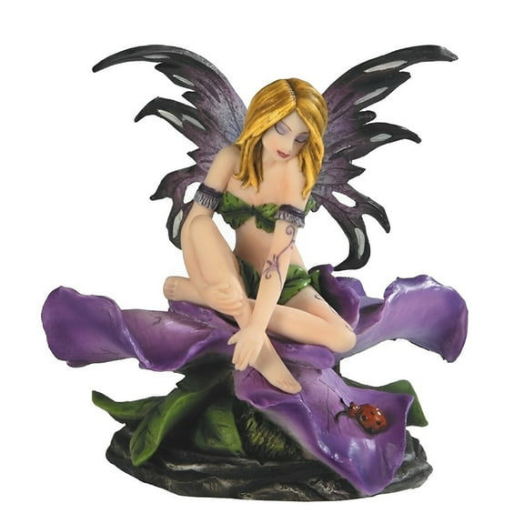 FC Design 4.5"H Flower Fairy with Violet Figurine Statue Sculpture Ornament Decoration Home/Room Decor and Unique Gift Ideas for Housewarming, Holidays and Birthdays