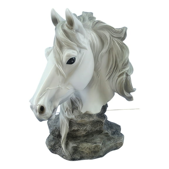 FC Design 4.5"H White Horse Bust Figurine Statue Sculpture Ornament Decoration Home/Room Decor and Unique Gift Ideas for Housewarming, Holidays and Birthdays