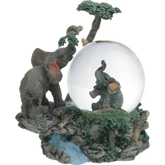 FC Design 4"H Elephant Glitter Snow Globe Statue Sculpture Ornament Decoration Home/Room Decor and Unique Gift Ideas for Housewarming, Holidays and Birthdays