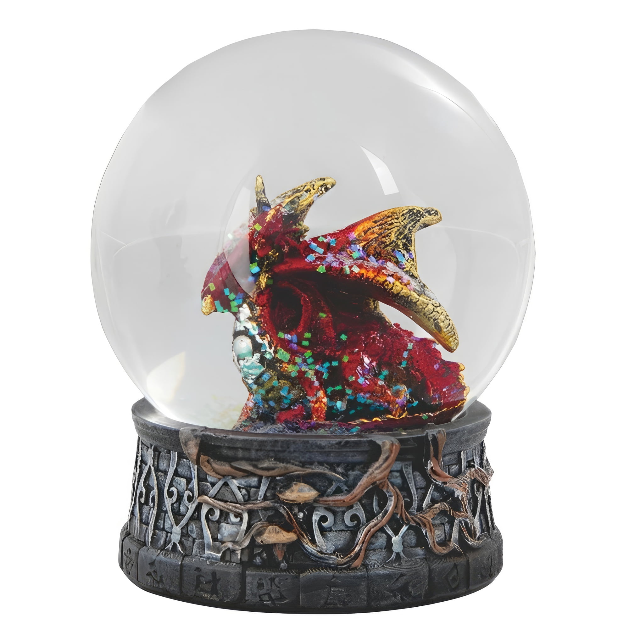 Blue Dragon Snow Globe – Magical Dragon Décor With Hand-Painted Details, 10cm Resin Fantasy Ornament