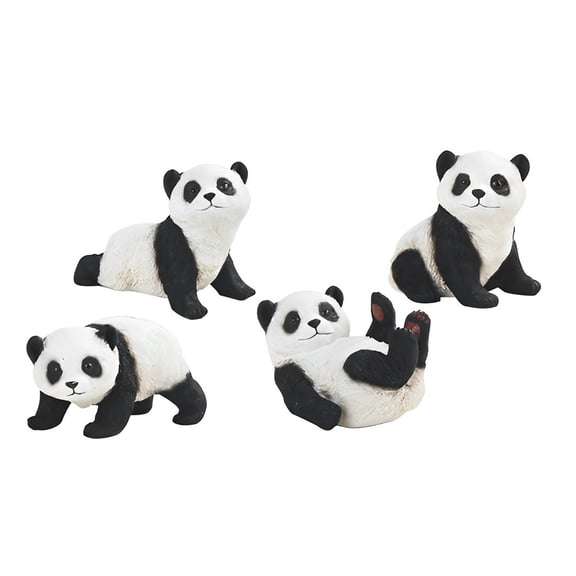 FC Design 4-PC 1"H Cute Panda Figurine Set Statue Sculpture Ornament Decoration Home/Room Decor and Unique Gift Ideas for Housewarming, Holidays and Birthdays