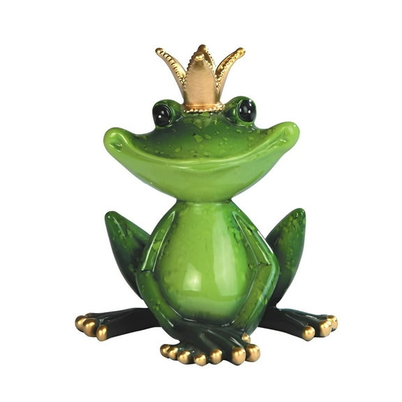 FC Design 4"W King Frog Frog with Crown Funny Animal Figurine Statue Sculpture Ornament Decoration Home/Room Decor and Unique Gift Ideas for Housewarming, Holidays and Birthdays