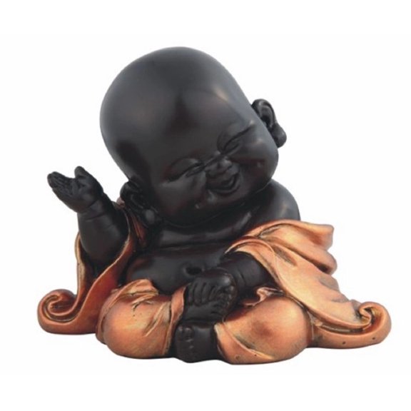 FC Design 4"W Little Buddhist Monk in Golden and Black Statue Feng Shui Decoration Religious Figurine