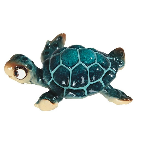FC Design 4"W Miniature Cute Blue Sea Turtle Figurine Statue Sculpture Ornament Decoration Home/Room Decor and Unique Gift Ideas for Housewarming, Holidays and Birthdays