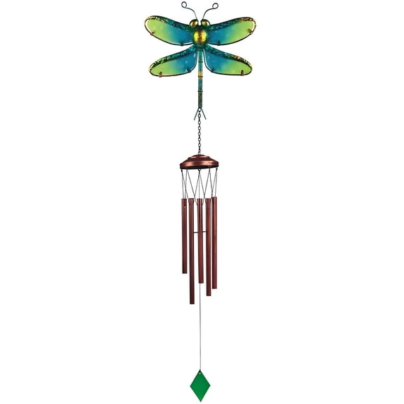 FC Design 40" Long Green Dragonfly Wind Chime Statue Sculpture Ornament Decoration Home/Room/Garden Decor and Unique Gift Ideas for Housewarming, Holidays and Birthdays