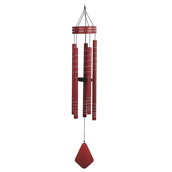 FC Design 40" Long Tuned Wind Chime Traditional Red Tube Statue Sculpture Ornament Decoration Home/Room/Garden Decor and Unique Gift Ideas for Housewarming, Holidays and Birthdays