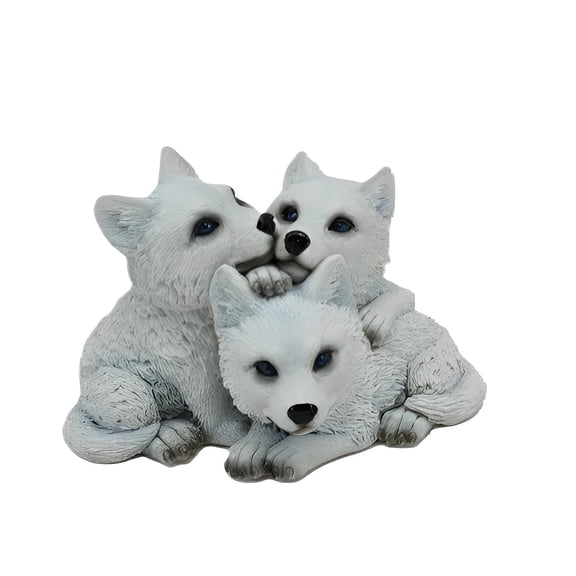 FC Design 5.25"W Wolf Cubs Cuddling Figurine Statue Sculpture Ornament Decoration Home/Room Decor and Unique Gift Ideas for Housewarming, Holidays and Birthdays