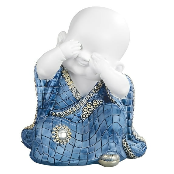FC Design 5.75"H Monk No See Figurine Statue Sculpture Ornament Decoration Home/Room Decor and Unique Gift Ideas for Housewarming, Holidays and Birthdays