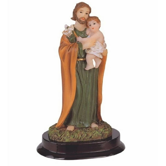 FC Design 5"H Saint Joseph Holding Baby Jesus Statue Holy Figurine Religious Decoration