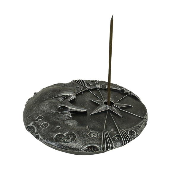 FC Design 5"W Black Celestial Incense Burner Statue Sculpture Ornament Decoration Home/Room Decor and Unique Gift Ideas for Housewarming, Holidays and Birthdays