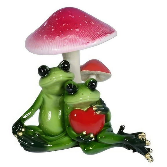 FC Design 5"W Frog Couple under Mushroom Figurine Statue Sculpture Ornament Decoration Home/Room Decor and Unique Gift Ideas for Housewarming, Holidays and Birthdays