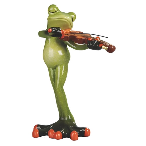 FC Design 6.25"H Violinist Frog Figurine Statue Sculpture Ornament Decoration Home/Room Decor and Unique Gift Ideas for Housewarming, Holidays and Birthdays