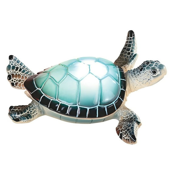 FC Design 6.25"W Blue Sea Turtle with LED Figurine Statue Sculpture Ornament Decoration Home/Room Decor and Unique Gift Ideas for Housewarming, Holidays and Birthdays