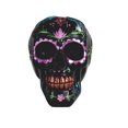 thumbnail image 1 of FC Design 6"25W Day of The Dead Floral Skull Black Sugar Skull Tattoo in Purple, 1 of 1