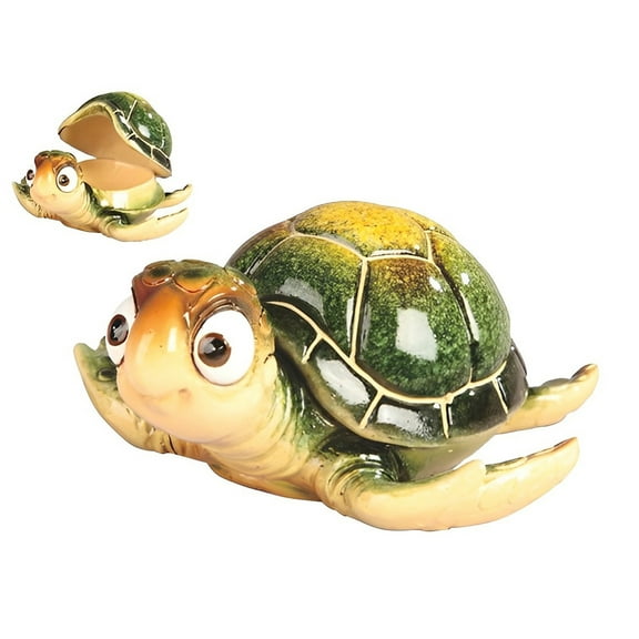 FC Design 6.75"W Blue Sea Turtle Trinket Box Figurine Statue Sculpture Ornament Decoration Home/Room Decor and Unique Gift Ideas for Housewarming, Holidays and Birthdays
