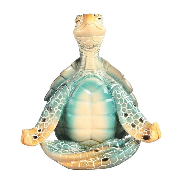 FC Design 6.75"W Blue Sea Turtle of Yoga Easy Pose Figurine Statue Sculpture Ornament Decoration Home/Room Decor and Unique Gift Ideas for Housewarming, Holidays and Birthdays