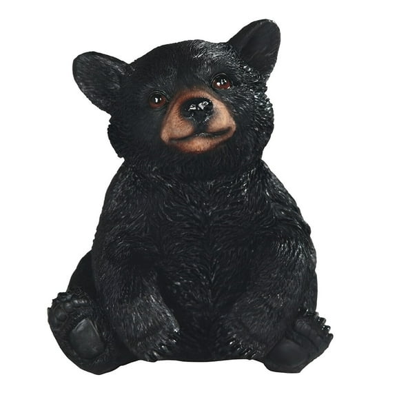 FC Design 6"H Black Baby Bear Sitting Figurine Statue Sculpture Ornament Decoration Home/Room Decor and Unique Gift Ideas for Housewarming, Holidays and Birthdays