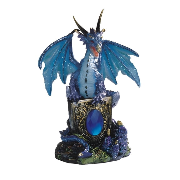 FC Design 6"H Blue Dragon with Blue Gem Figurine Statue Sculpture Ornament Decoration Home/Room Decor and Unique Gift Ideas for Housewarming, Holidays and Birthdays