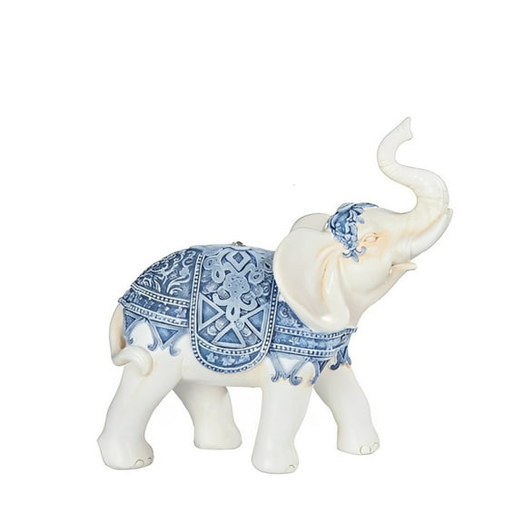 FC Design 6"H Blue and White Thai Elephant Figurine Statue Sculpture Ornament Decoration Home/Room Decor and Unique Gift Ideas for Housewarming, Holidays and Birthdays