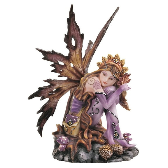 FC Design 6"H Brown Winged Autumn Fairy with Pinecone Figurine Statue Sculpture Ornament Decoration Home/Room Decor and Unique Gift Ideas for Housewarming, Holidays and Birthdays