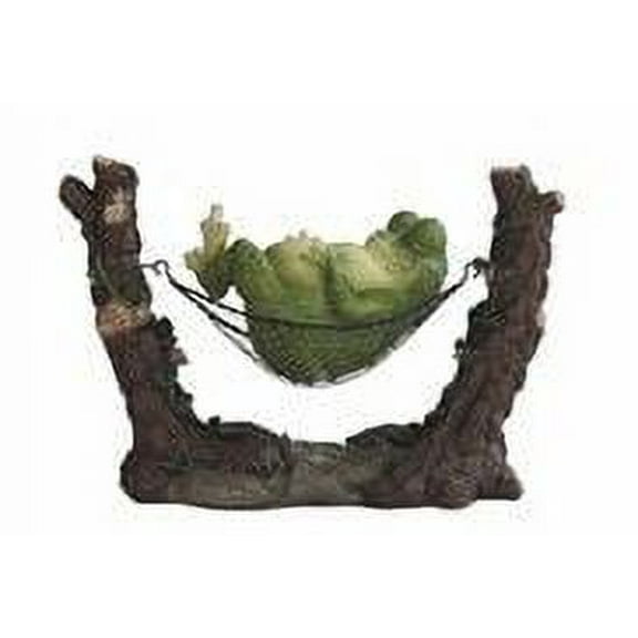FC Design 6"H Frog Relaxing on Hammock Statue Funny Animal Decoration Figurine