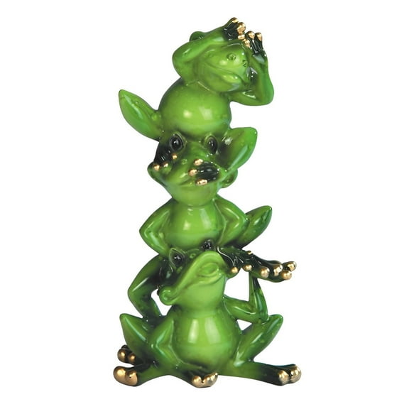 FC Design 6"H Hear-No, See-No, Speak-No Evil Frog Stacked Frogs Animal Figurine Set Statue Sculpture Ornament Decoration Home/Room Decor and Unique Gift Ideas for Housewarming, Holidays and Birthdays