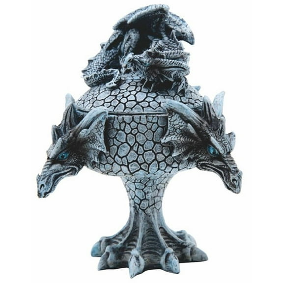 FC Design 6"H Medieval Dragon Trinket Box in Teal Finish Fantasy Decoration Figurine