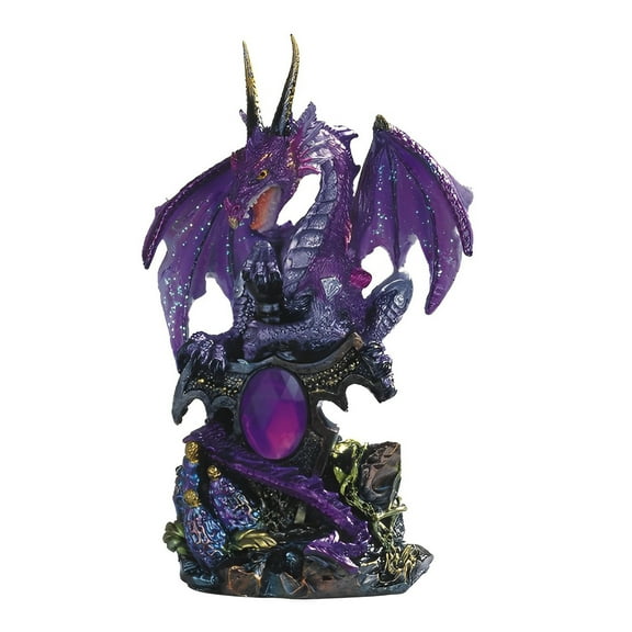 FC Design 6"H Purple Dragon with Gem Figurine Statue Sculpture Ornament Decoration Home/Room Decor and Unique Gift Ideas for Housewarming, Holidays and Birthdays
