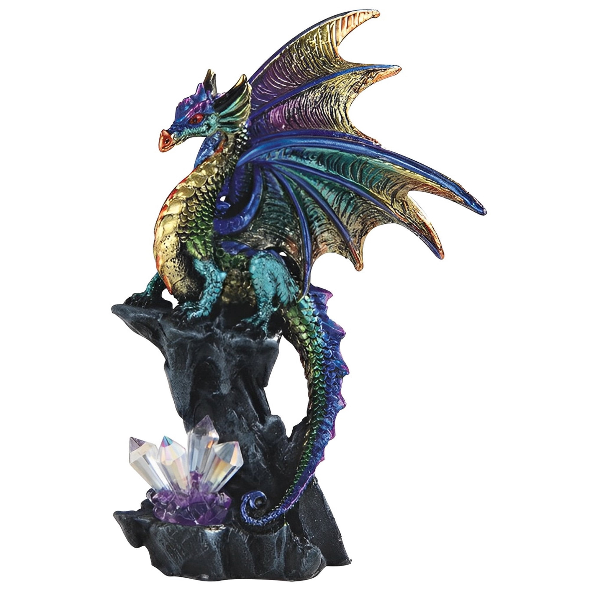 FC Design 6"H Purple Dragon Guarding Faux Crystal Gemstone Figurine ...