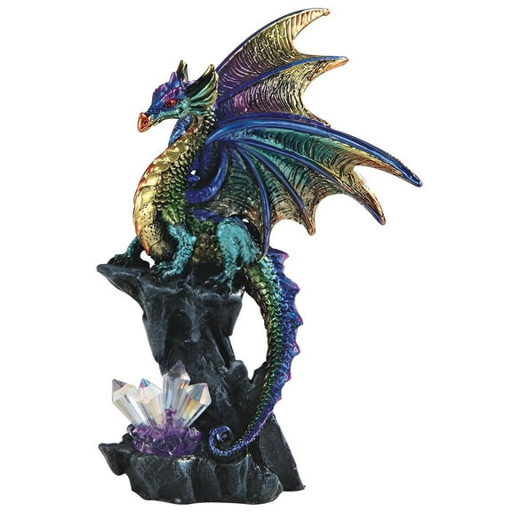 FC Design 6"H Purple Dragon Guarding Faux Crystal Gemstone Figurine Statue Sculpture Ornament Decoration Home/Room Decor and Unique Gift Ideas for Housewarming, Holidays and Birthdays