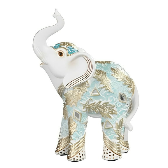 FC Design 6"H Thai Elephant in Baby Blue Figurine Statue Sculpture Ornament Decoration Home/Room Decor and Unique Gift Ideas for Housewarming, Holidays and Birthdays