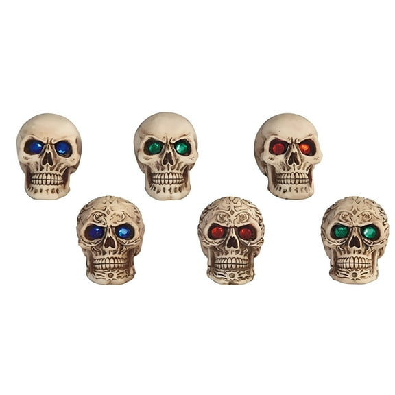 FC Design 6-PC Mini Skull 2.75"H Figurine Set Statue Sculpture Ornament Decoration Home/Room Decor and Unique Gift Ideas for Housewarming, Holidays and Birthdays