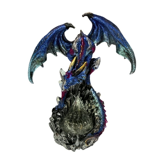 FC Design 7.5"H LED Purple Dragon with Faux Crystal Figurine Statue Sculpture Ornament Decoration Home/Room Decor and Unique Gift Ideas for Housewarming, Holidays and Birthdays