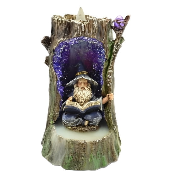 FC Design 7.5"H LED Wizard Backflow Statue Sculpture Ornament Decoration Home/Room Decor and Unique Gift Ideas for Housewarming, Holidays and Birthdays