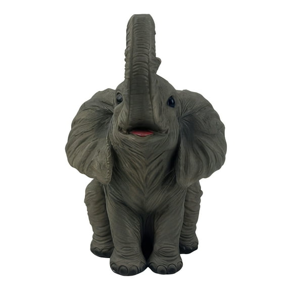 FC Design 7"H Elephant Sitting Trunk Up Figurine Statue Sculpture Ornament Decoration Home/Room Decor and Unique Gift Ideas for Housewarming, Holidays and Birthdays