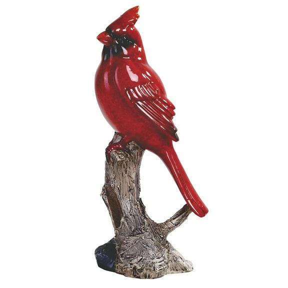 FC Design 7"H Red Northern Cardinal Standing on Tree Trunk Figurine Statue Sculpture Ornament Decoration Home/Room Decor and Unique Gift Ideas for Housewarming, Holidays and Birthdays