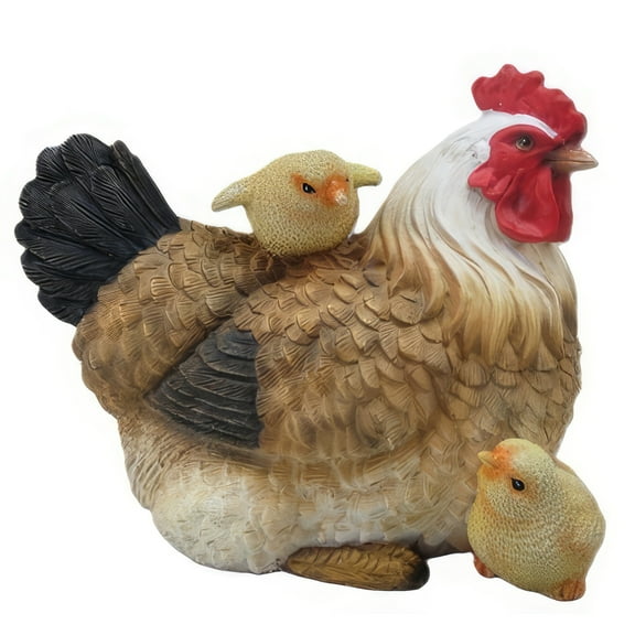 FC Design 7"W Chicken Family Figurine Statue Sculpture Ornament Decoration Home/Room Decor and Unique Gift Ideas for Housewarming, Holidays and Birthdays
