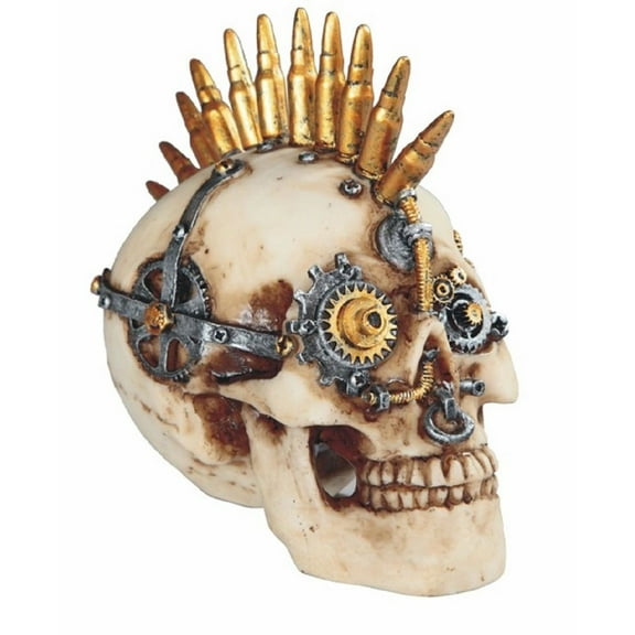 FC Design 7"W Skull Head with Bullet on Top Statue Fantasy Decoration Figurine