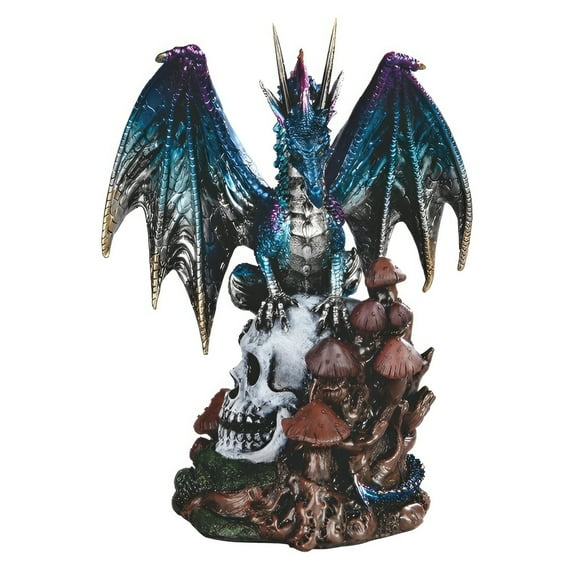 FC Design 8.25"H Blue Dragon on Skull Figurine Statue Sculpture Ornament Decoration Home/Room Decor and Unique Gift Ideas for Housewarming, Holidays and Birthdays