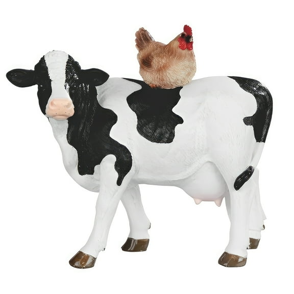 FC Design 8.25"H Cow & Hen Standing Figurine Statue Sculpture Ornament Decoration Home/Room Decor and Unique Gift Ideas for Housewarming, Holidays and Birthdays