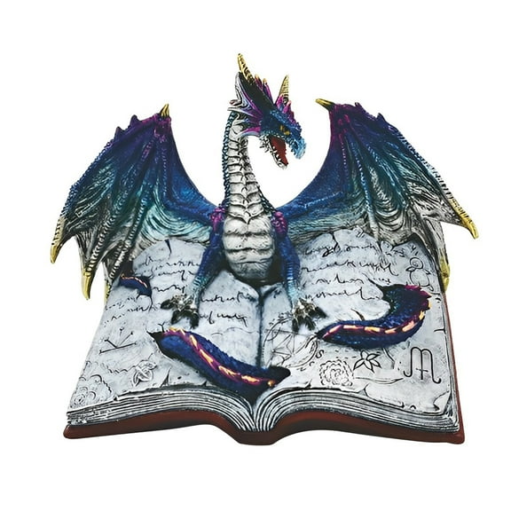 FC Design 8.75"W Blue Book of Dragon Figurine Statue Sculpture Ornament Decoration Home/Room Decor and Unique Gift Ideas for Housewarming, Holidays and Birthdays