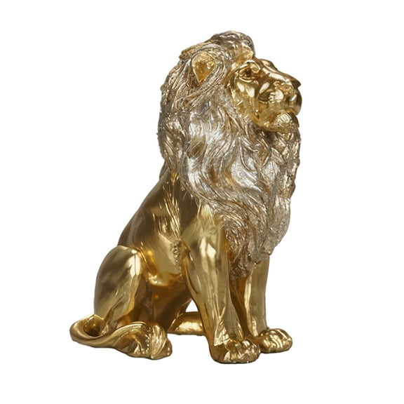 FC Design 8"H Golden Lion Sitting Figurine Statue Sculpture Ornament Decoration Home/Room Decor and Unique Gift Ideas for Housewarming, Holidays and Birthdays