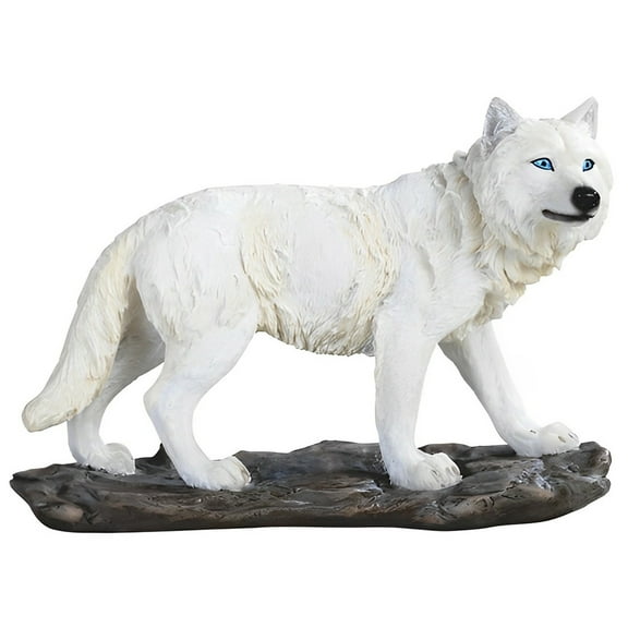 FC Design 8"W Snow Wolf Figurine Statue Sculpture Ornament Decoration Home/Room Decor and Unique Gift Ideas for Housewarming, Holidays and Birthdays