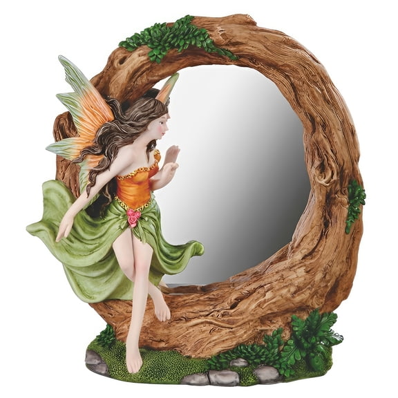 FC Design 9.5"H Fairy Mirror Statue Sculpture Ornament Decoration Home/Room Decor and Unique Gift Ideas for Housewarming, Holidays and Birthdays
