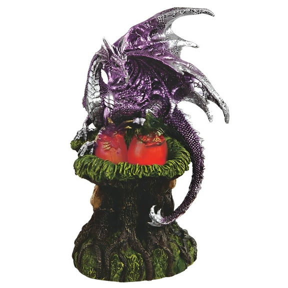 FC Design 9.5"H Medieval Purple Dragon with LED Light Figurine Statue Sculpture Ornament Decoration Home/Room Decor and Unique Gift Ideas for Housewarming, Holidays and Birthdays