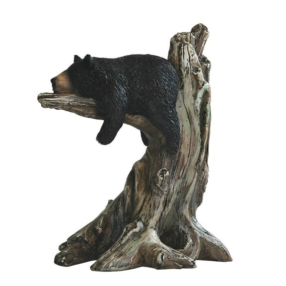 FC Design 9"H Black Bear Sleeping in Tree Figurine Statue Sculpture Ornament Decoration Home/Room Decor and Unique Gift Ideas for Housewarming, Holidays and Birthdays
